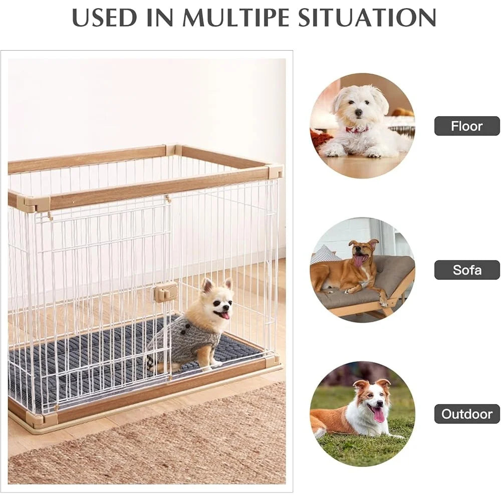 Reversible Dog Bed Mat-Soft Memory Foam- Washable- Pet Cushion Crate Pad- Durable Comfortable Sleeping Mattress- Small Medium Dogs