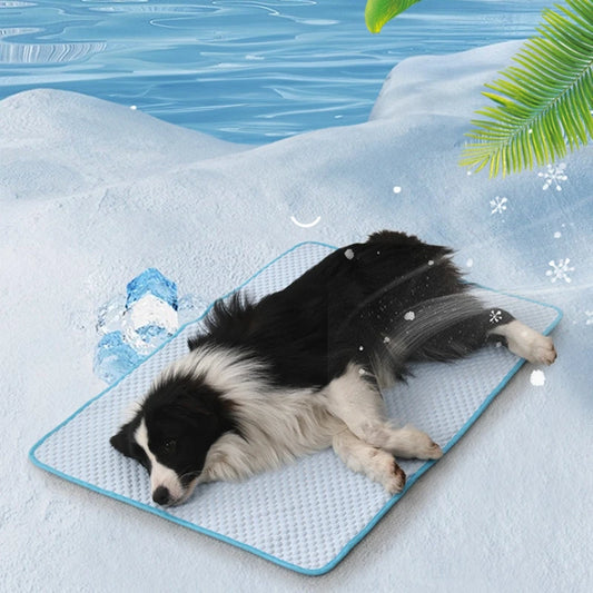 Dog Cooling Mat- Summer Pet Sleeping Pad- Moisture-proof Mattress Cushion- Breathable Blanket