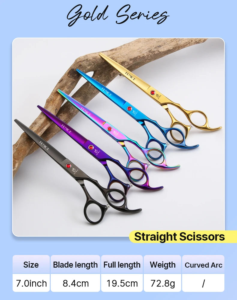 Classical Model home use rainbow & black dog grooming scissors  set for household pet owner