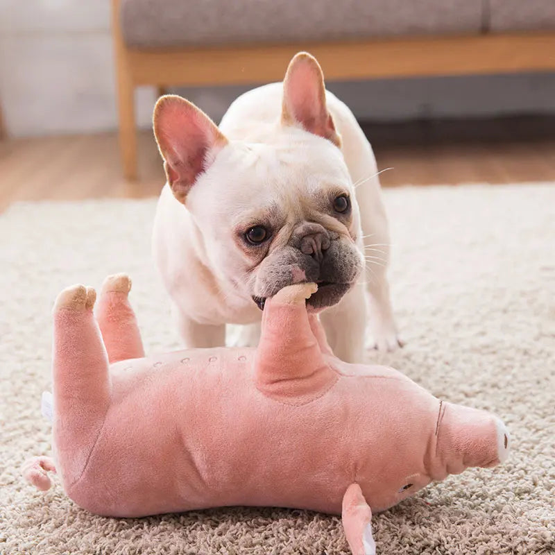 Plush Pig Toy for Small Dogs- Dog Accompanying Sleeping Toys-Dog Toys