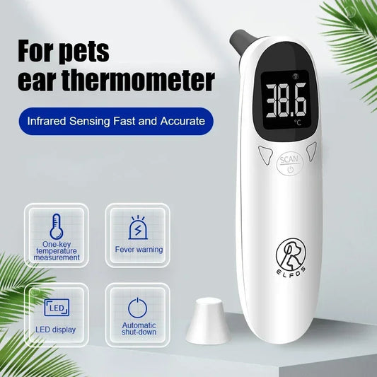 Pet Ear Digital Thermometers- Animal Measuring -Non-Contact Electronic Highly Accurate For Home or Clinic Use