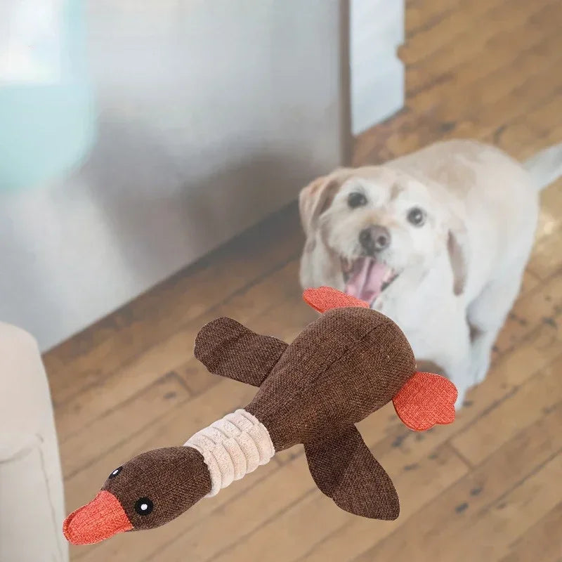 Mallard Duck Dog Toy- for Aggressive Chewers- Squeaky Wild Goose Puzzle Training Toys- Cute Soft Dog Chew Toy
