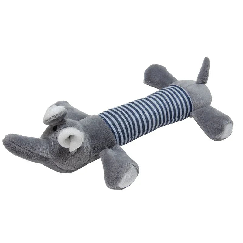 Animals Shape Plush Dog Toy- Bite Resistant-Squeaky Toys for Small Dogs- Interactive Chew-Dog Toys