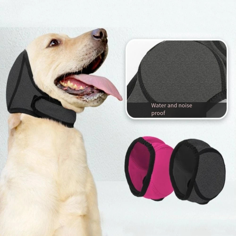 Noise Reduction Dog Ear Covers- Hearing Protection- Anti-noise Dog Calming Earmuff -Waterproof- Adjustable Ear Muffs-