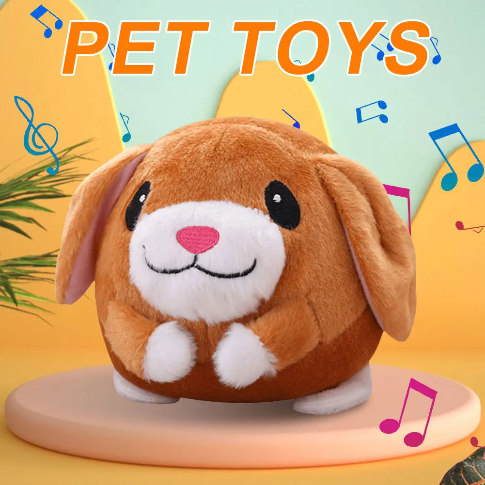 Cartoon Pig Active Moving Talking Pet Plush Toy- Washable Dog Ball- USB Rechargeable Interactive Dog Toy