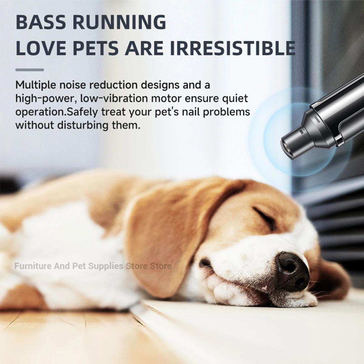 Electric Dog Nail Grinder-USB Rechargeable Nail Trimmers- Painless with Polisher Wheel for Small-Large Pets-Pet Grooming