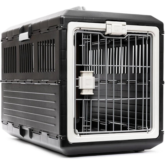 Crate-Premium Collapsible Design for Medium Dogs-Portable Kennel- Indoor/Outdoor- Use-360 Degree Ventilation