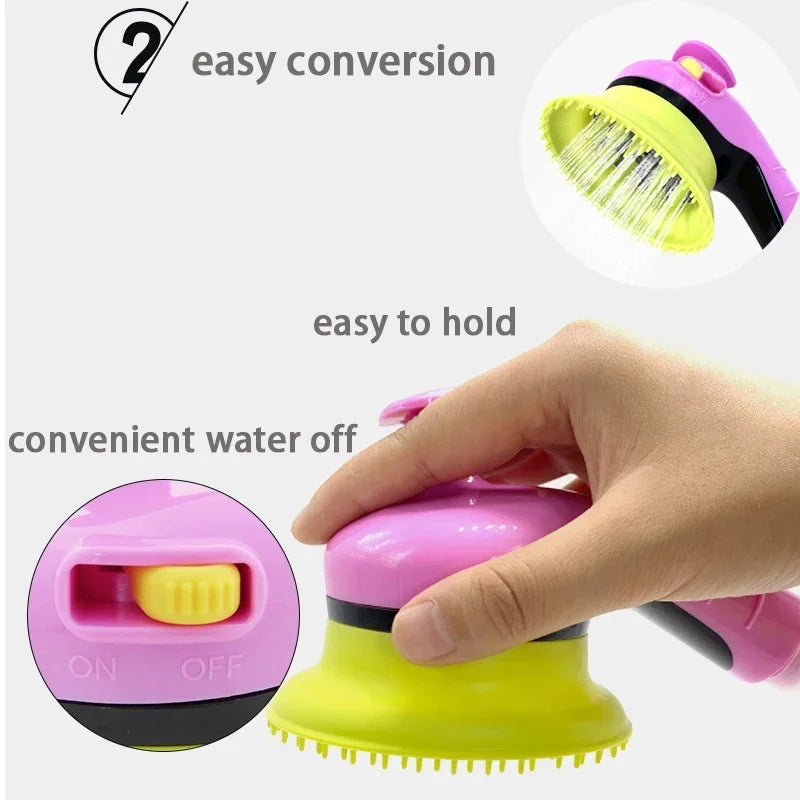 Pet Shower Head -Soft Tentacle Massage Bath Head- Convenient- east to use