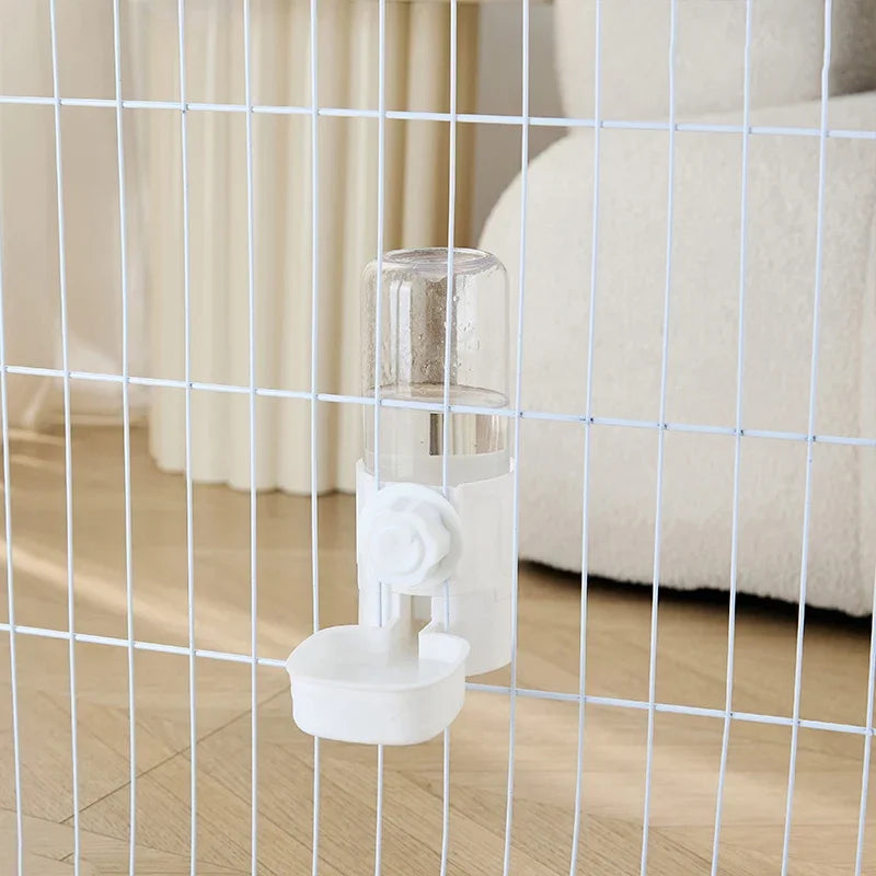 Automatic Pet Feeder/ Waterer Hanging Cage Bowls-Suitable for Small Puppy Dogs Food Container Dispenser Bowl-Pet Bowls/Feeding