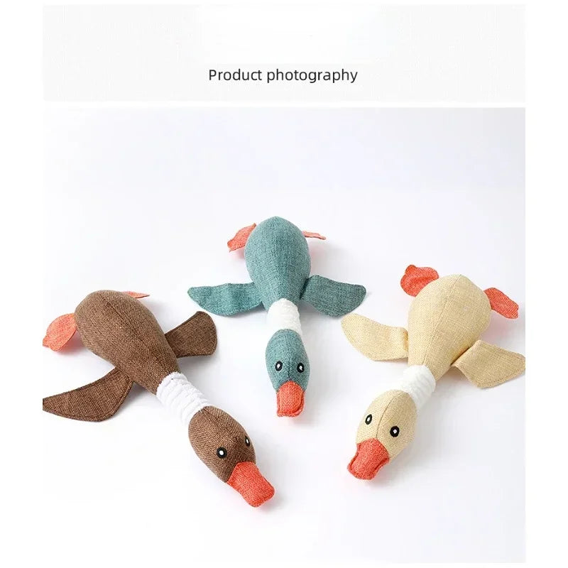 Mallard Duck Dog Toy- for Aggressive Chewers- Squeaky Wild Goose Puzzle Training Toys- Cute Soft Dog Chew Toy