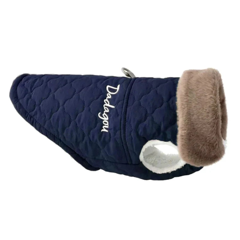 Waterproof Fur Collar Dog Jacket- Winter Warm Fleece Dog Clothes for Small Dogs Puppy-Pet Vest-Sizes S to XL- Costumes/Apparel