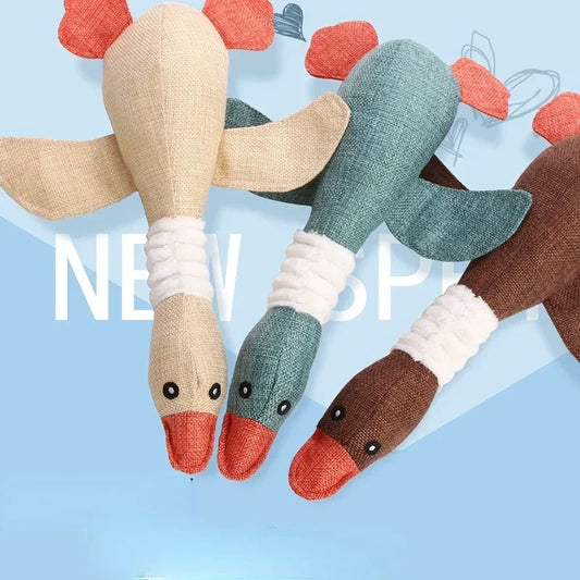 Mallard Duck Dog Toy- for Aggressive Chewers- Squeaky Wild Goose Puzzle Training Toys- Cute Soft Dog Chew Toy
