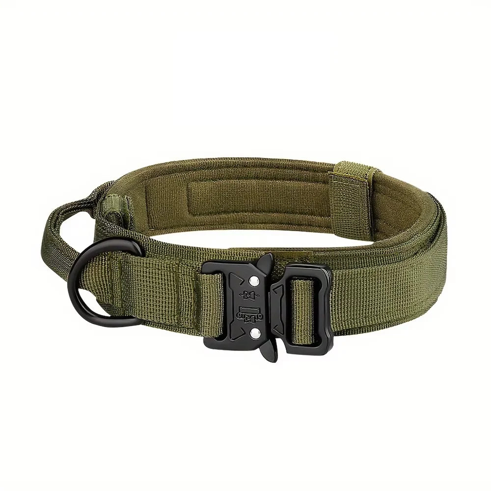Dog Training Collar- Adjustable Tactical Dog Collar/ Leash Set- Control Handle-Lead Collar For M to XL Dogs-Collars/Leashes