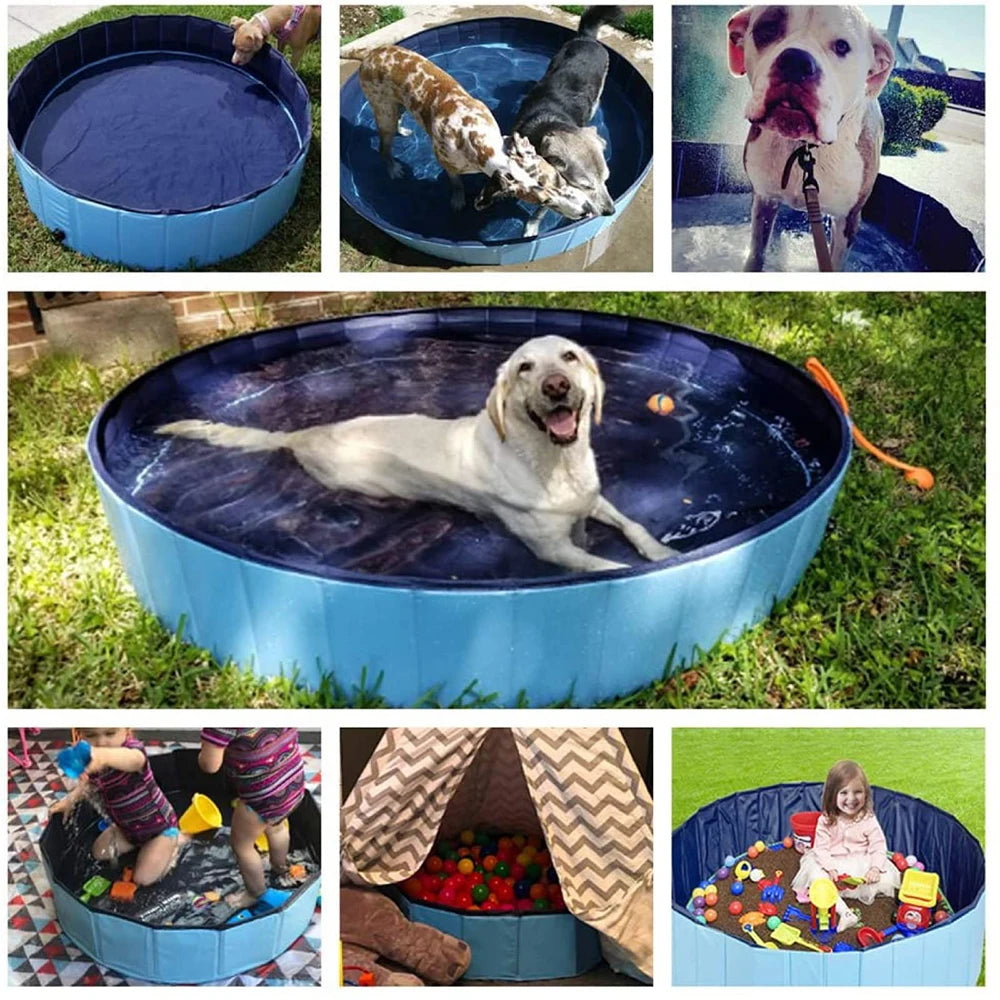 Dog Swimming Pool- Pool Cover-Portable- Plastic- Scratch Resistance Pet Pools