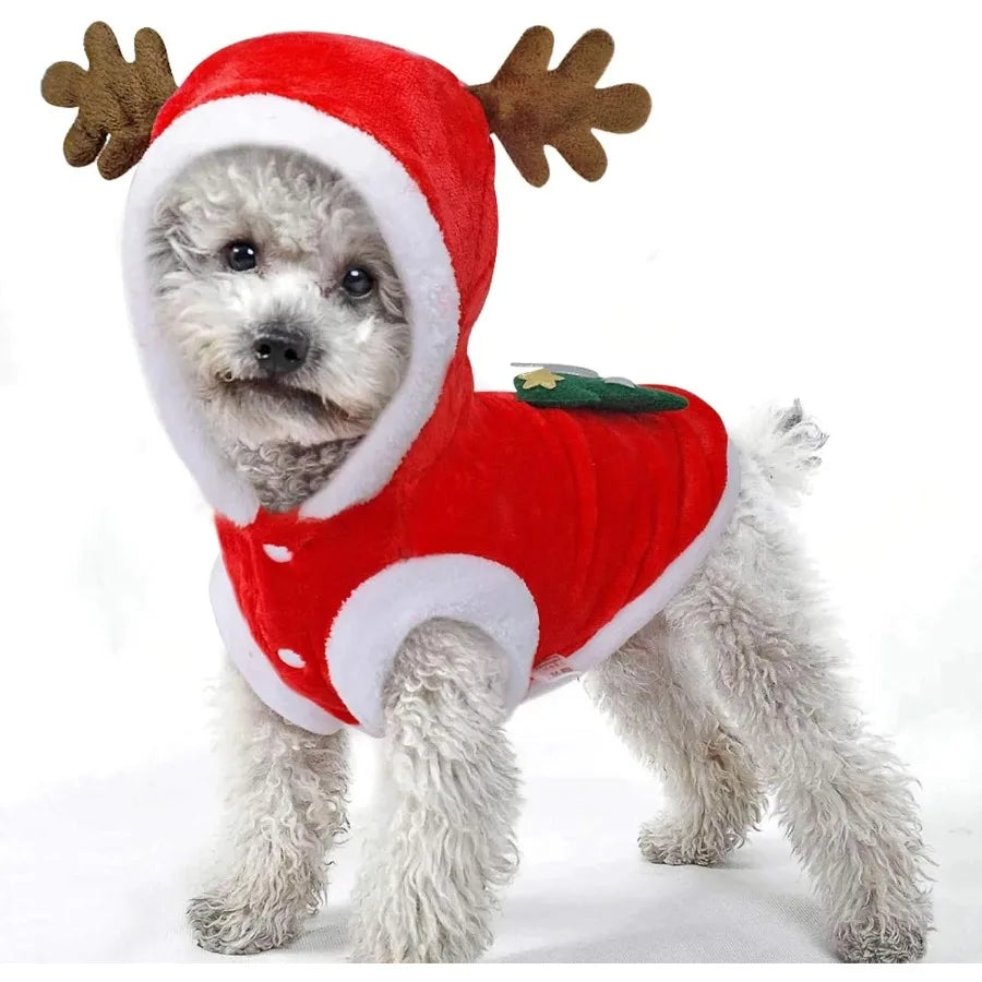 Pet Dog Christmas Clothes- Costume for Small Medium Dogs and Cats