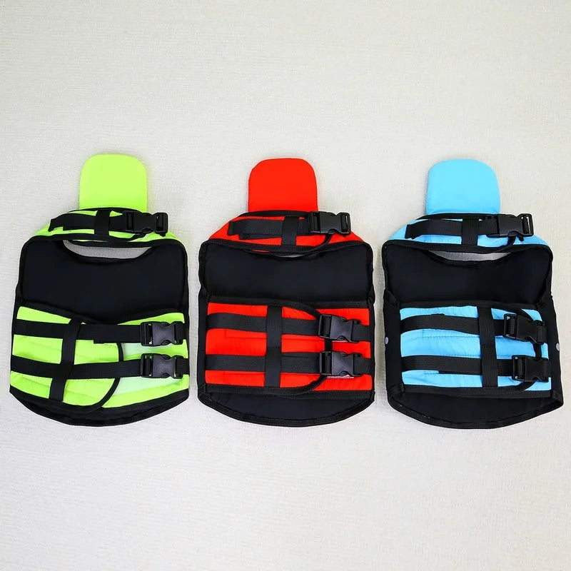 Summer Life Vest with Handle- Buoyancy Clothes-with  Head Rest- Reflective-Adjustable-Sizes XS-XXL-Pet Accessories