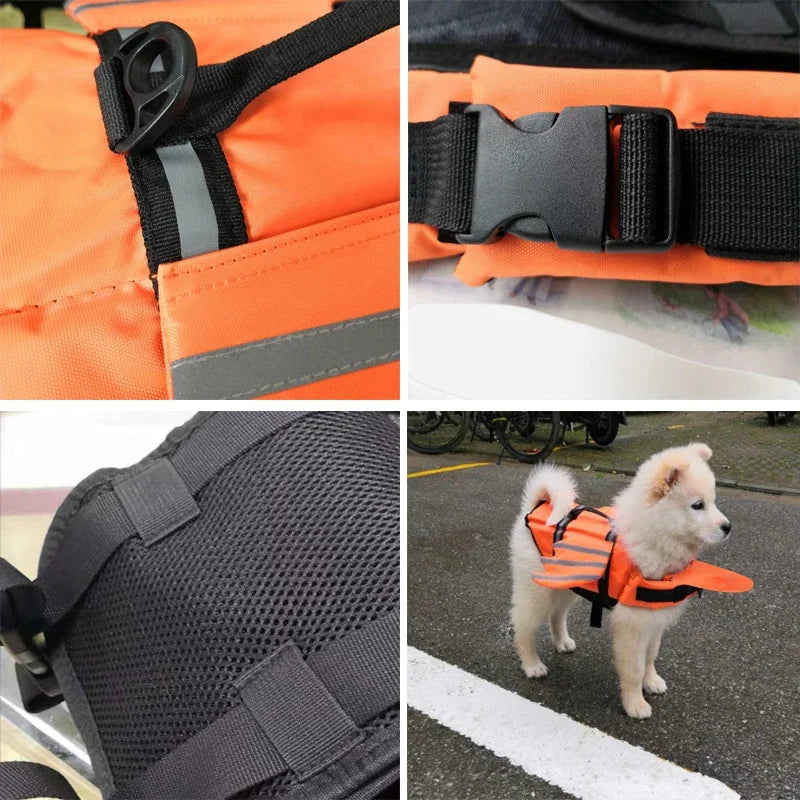 Dog Life Jacket- Reflective- Adjustable- Swimwear Safety Vest -Buoyancy Pet Life Jacket-Pet Accessories