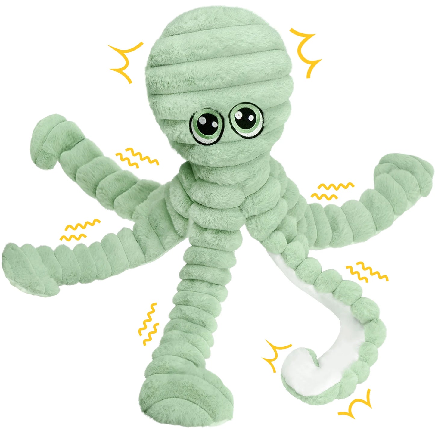 Octopus Design Dog teeth Grinding Squeaky Plush Toy- Chewing Toy- Interactive- For S M L Dogs-Dog Toys