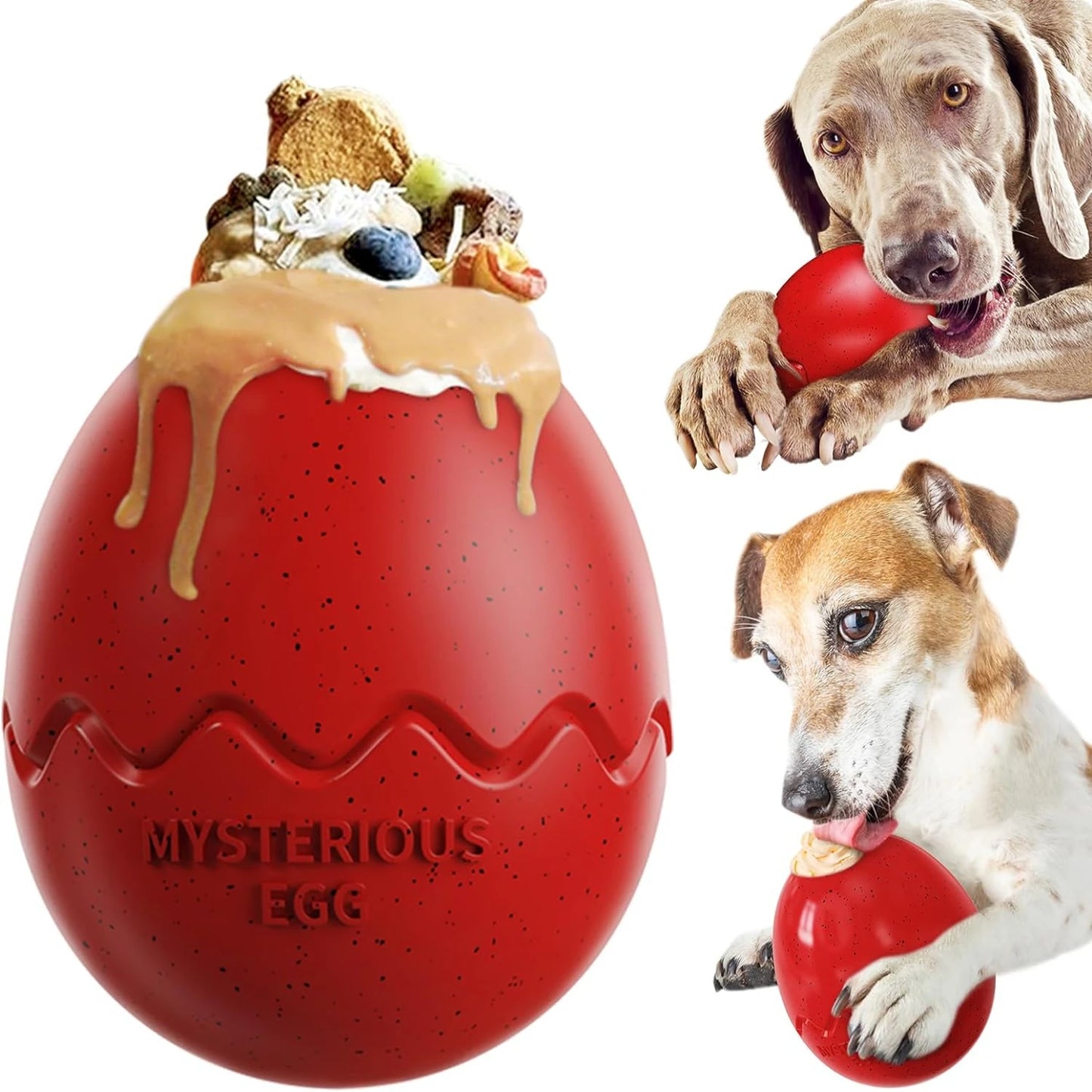 Engaging interactive non-slip rubber Level 1 dog puzzle toy for mental stimulation - challenging and fun treat feeding promo