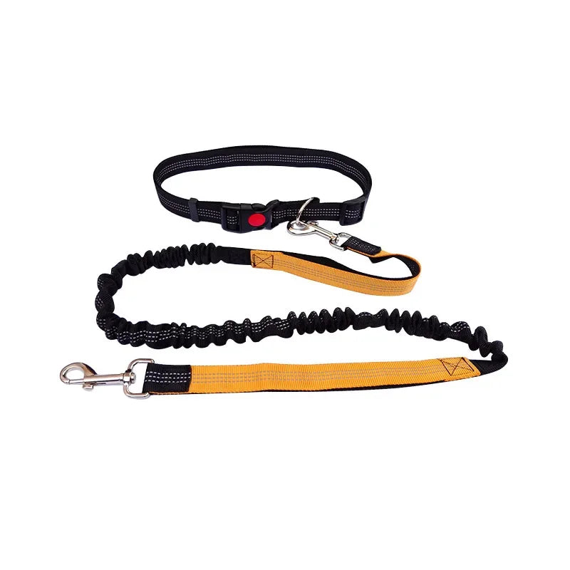 Hand Free Dog Leash for Pet Walking Running Jogging- Adjustable Dog leash- Waist Belt -Chest Strap Traction Rope