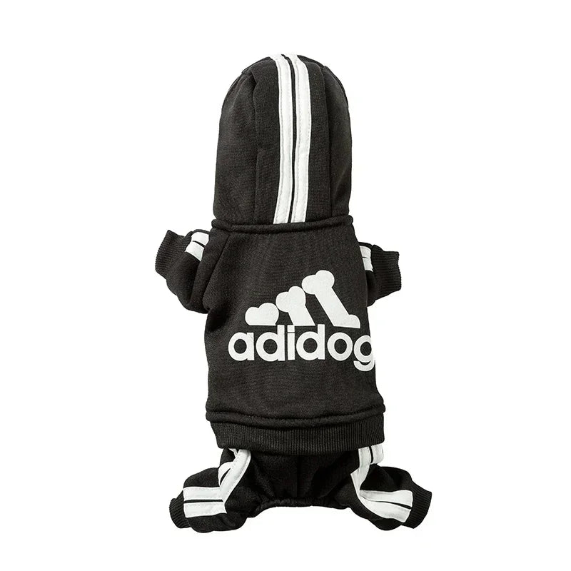 Adidog Dog 4 Leg Jumpsuit- Warm-Hoodies Sweatshirt- Sizes XS-2XL-Costumes/Apparel