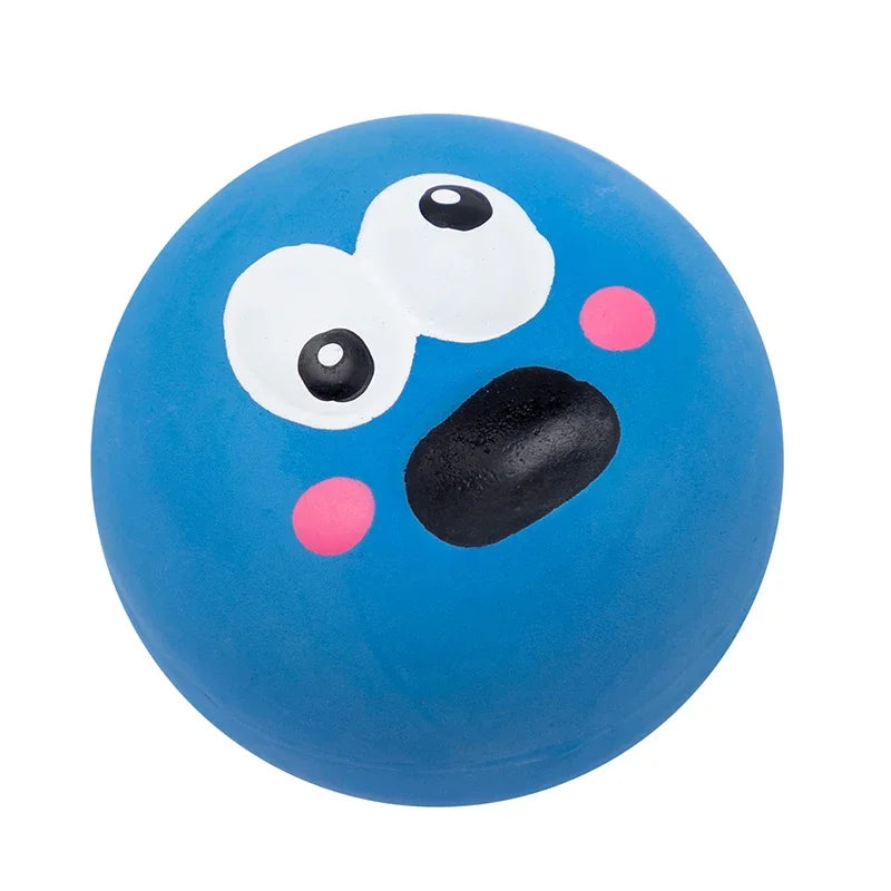 Pet Squeaky Toys -Pet Ball Toys- Dog Chewing Rubber Ball- Cleans Teeth Dog Chew Toy-Bite Resistant