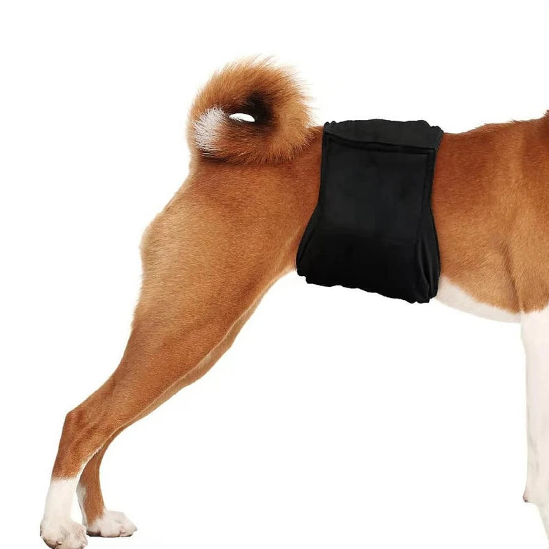 Reusable Male Dog Belly Bands- Washable- Adjustable Diapers- Anti-Mating-Estrus Safety Pants with Absorbent Layer-Sizes XS-XL-Pet Grooming