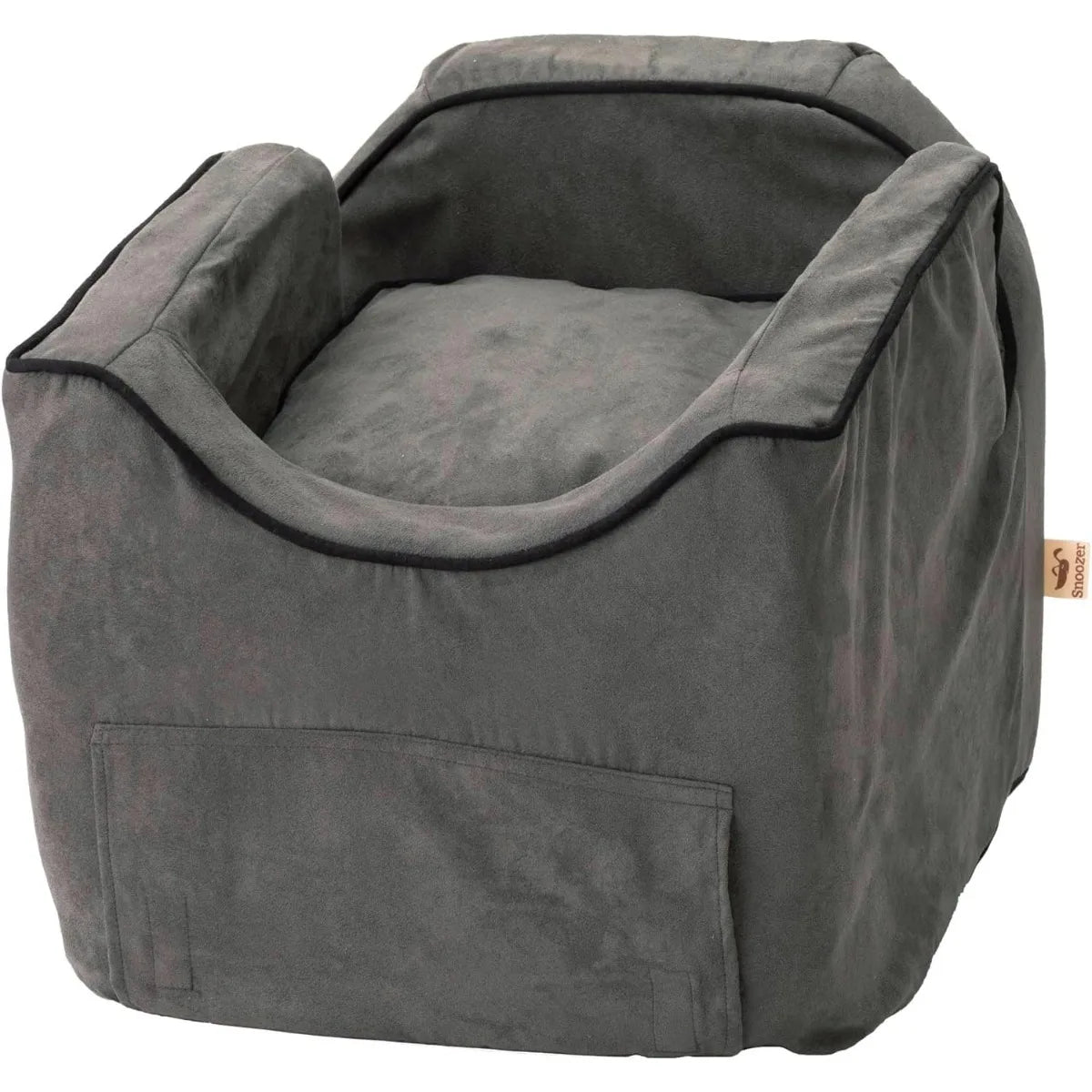 Snoozer Luxury Lookout Pet Car Seat- Small Luxury II, Anthracite with Black-Storage-Pet Car Seats
