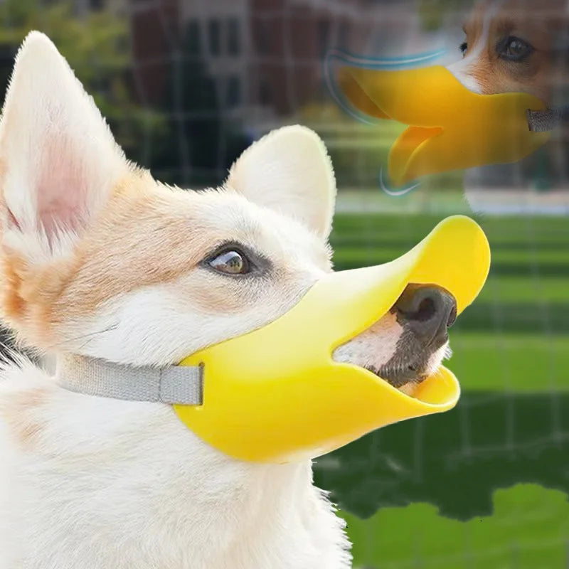Adjustable Dog Silicone Duck Muzzle- Anti Bite- Stop Barking Pet Accessory -Safe Small to Large Dog Mouthpiece Cover-Sizes SML-Pet Accessories