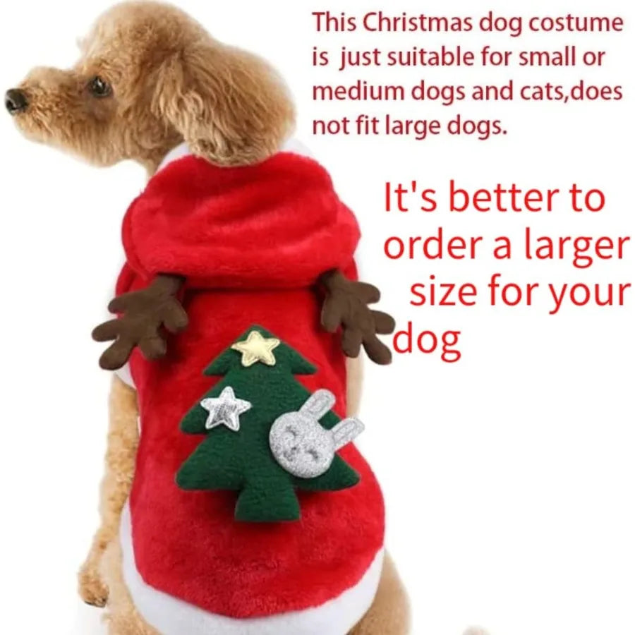 Pet Dog Christmas Clothes- Costume for Small Medium Dogs and Cats