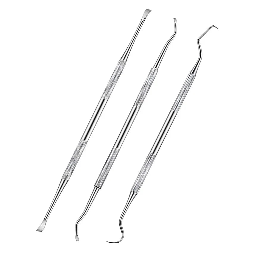 3Pcs Pet Dog Tooth Cleaner -Tooth Scaler- and Scraper -Stainless Double Headed Tarter Remover Scraper -Pet  Grooming