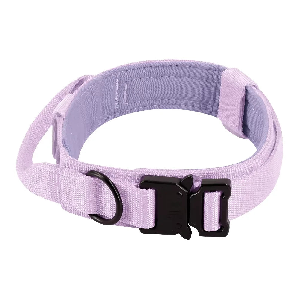 Dog Training Collar- Adjustable Tactical Dog Collar/ Leash Set- Control Handle-Lead Collar For M to XL Dogs-Collars/Leashes