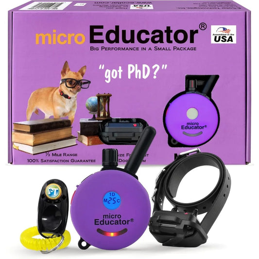 Micro ME-300-1/3 Mile E-Collar Dog Training Collar with Remote- Static-Vibration-for Small Dogs