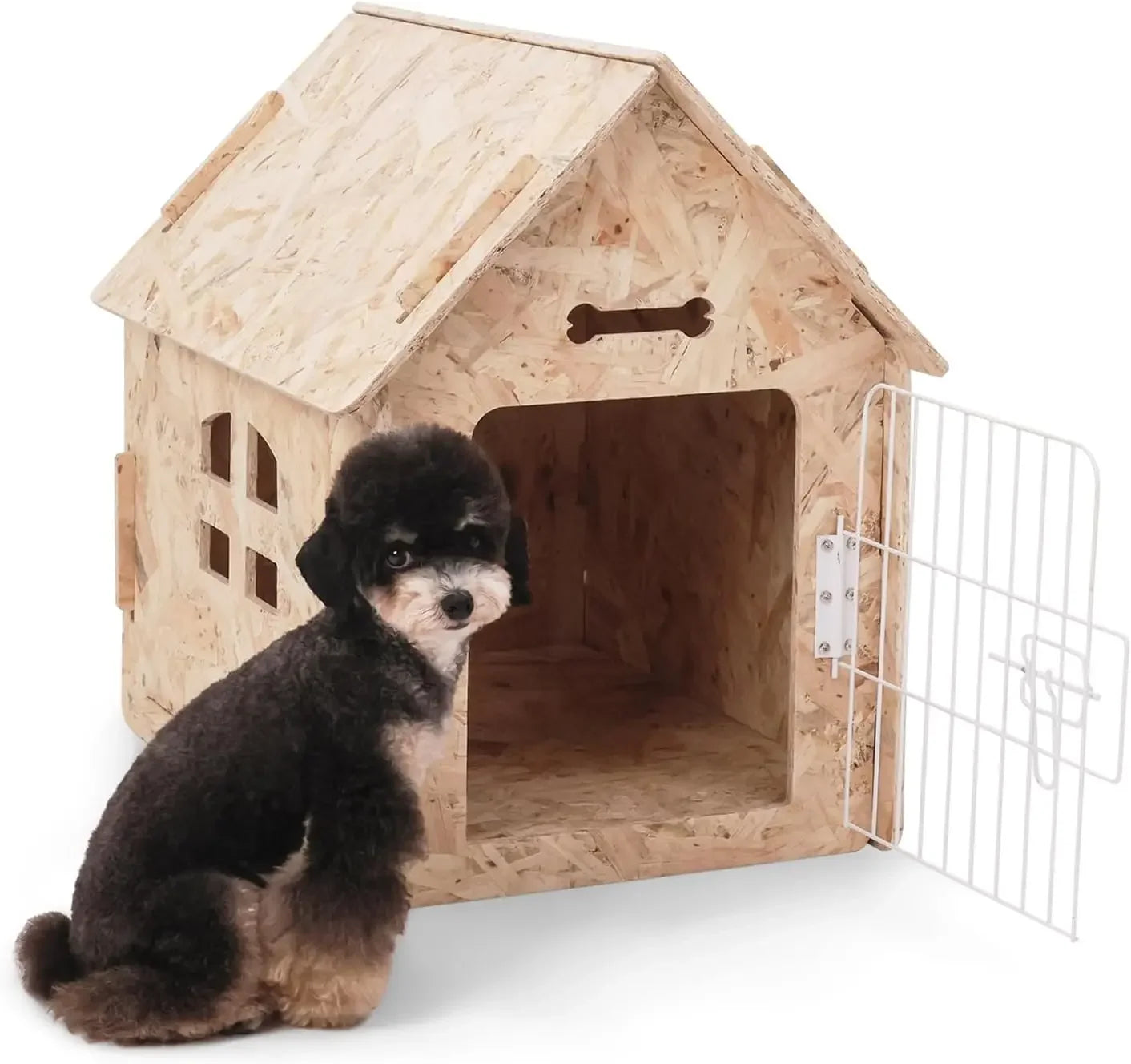 Cute Dog House- Indoor for Small Dogs-Cozy Wooden Design- Small Indoor Bed House