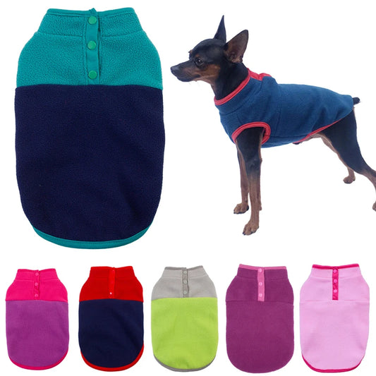 Soft Fleece Dog Clothes-Sizes XS-XL- Spring Autumn Warm- Puppy-Costumes/Apparel