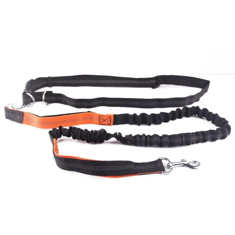 Hand Free Dog Leash for Pet Walking Running Jogging- Adjustable Dog leash- Waist Belt -Chest Strap Traction Rope