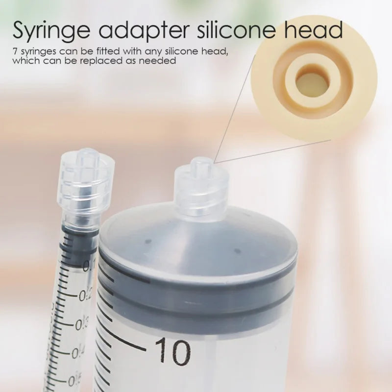 Pet Nursing Nipple with Syringe- 2pcs Silicones Nipples Dogs Feeding Syringe for Newborn Kittens Puppies Rabbits Small Animals