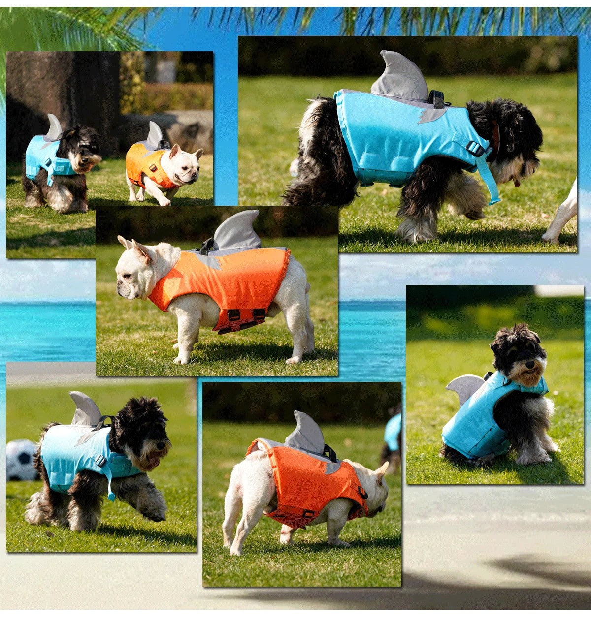 Dog Life Jacket- High Buoyancy -Dog Safety Vest with Rescue Handle-Sizes XS to XXL-Reflective- Swim Vest-Training