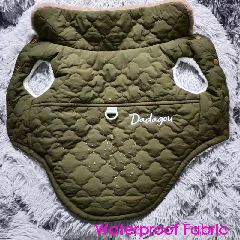 Waterproof Fur Collar Dog Jacket- Winter Warm Fleece Dog Clothes for Small Dogs Puppy-Pet Vest-Sizes S to XL- Costumes/Apparel