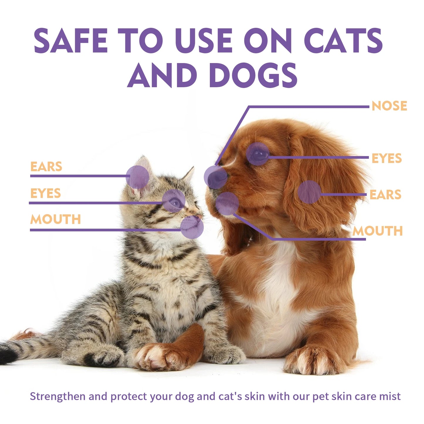 1-4PCS Pet Soothing Skin Spray for Dogs/ Cats- Relieves Itching- Removes Mites- Cleans and Protects Coat Daily Care for Pets