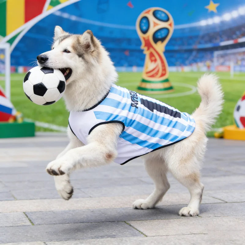 2026 Dog Soccer Jersey-Breathable Mesh-Thin Cool Summer T- Shirt- Sizes S-6XL-Soft- Quick Dry Vest-Costumes/Apparel