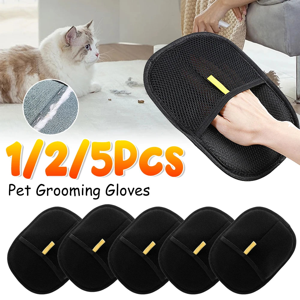 Hair Remover Brush Dog Cat Pet Hair Remover Gloves -Double-Sided- Pet Grooming