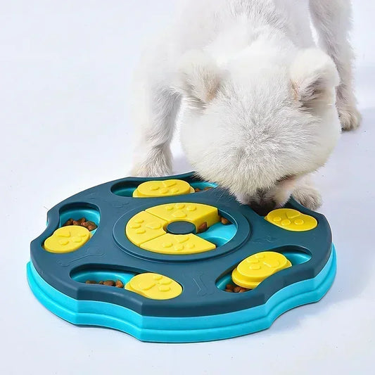 Dog Puzzle Toy Slow Feeder- Interactive- Increases Puppy IQ- Food Dispenser Slowly Eating Non-Slip Bowl- Dogs Training Game