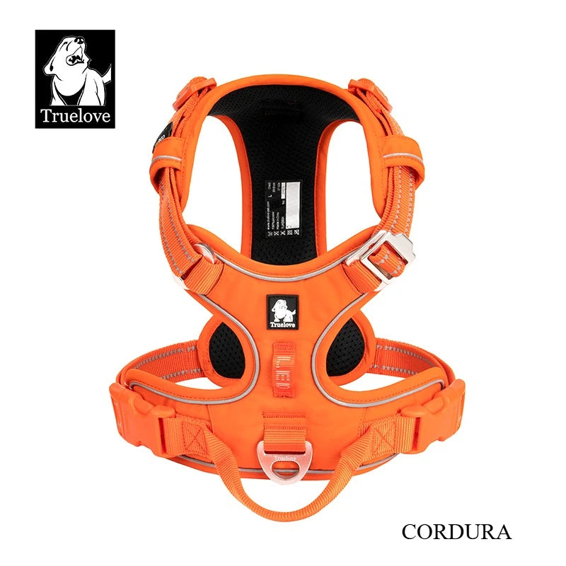 Truelove No Pull Dog Harness- Reflective- Breathable- Adjustable Training Vest-Sizes XS-XL Dogs- Night Walking-Collars/Leashes