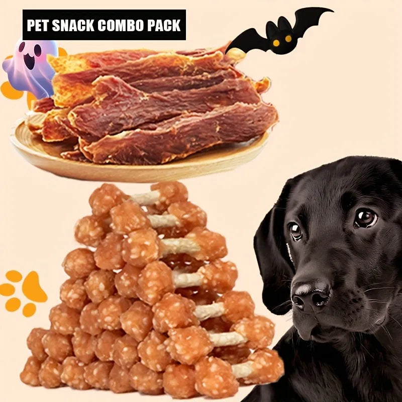 Dog Treats Assorted Pack – High-Protein Dried Chicken & Duck, Freeze-Dried Egg Yolk, Natural & Healthy Training Treats Specifically Designed for Puppies and Dogs, Grain-Free, Soft Chew Rewards, Suitable for Small, Medium, a