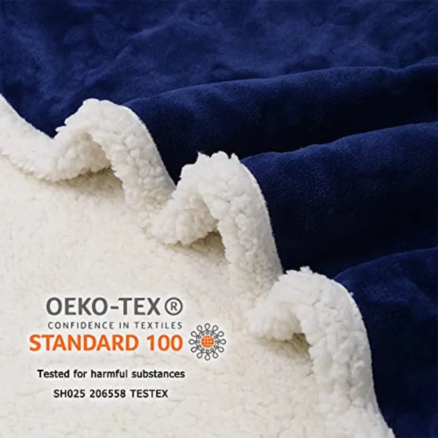 Waterproof Washable Sherpa Fleece Blanket for Small Dogs - Soft Plush Reversible Throw -Protector-Beds & Blankets