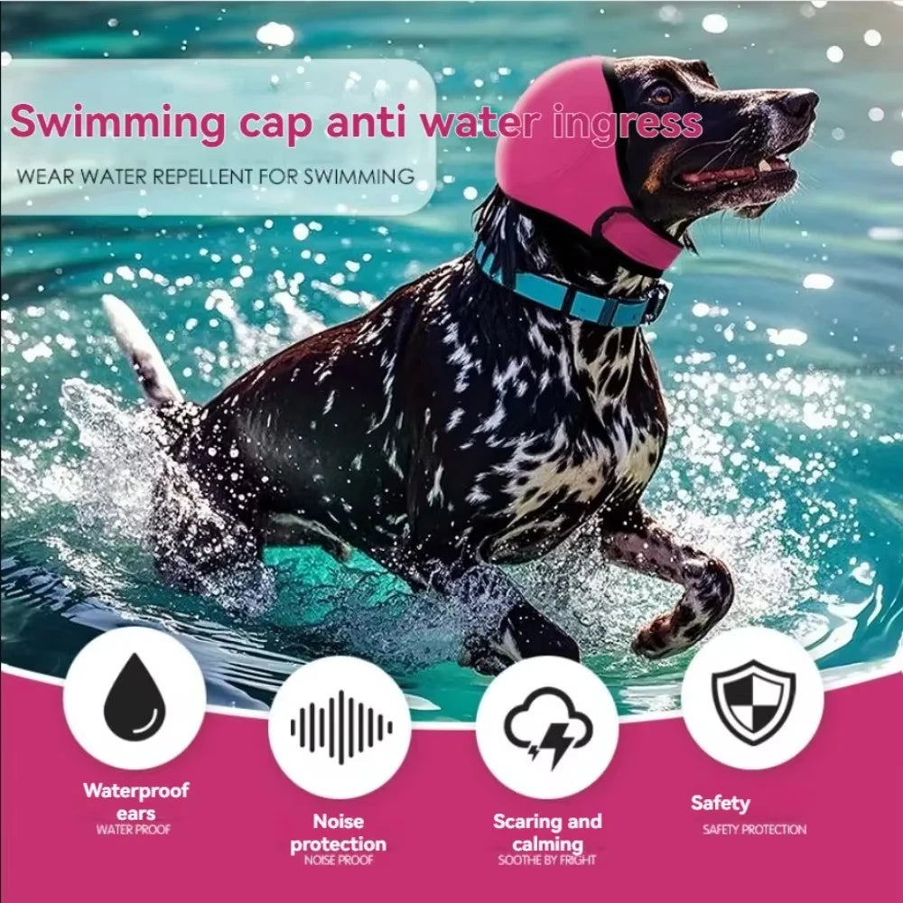 Noise Reduction Dog Ear Covers- Hearing Protection- Anti-noise Dog Calming Earmuff -Waterproof- Adjustable Ear Muffs-