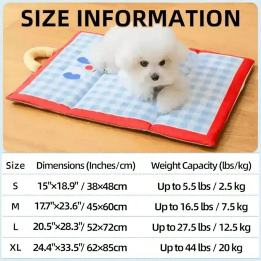 Dog Cooling Mat For Summer - Reversible Pet Cooling Pad With Waterproof Layer Soft Gel-Infused Cool Bed For Sizes S to XL-Beds & Blankets