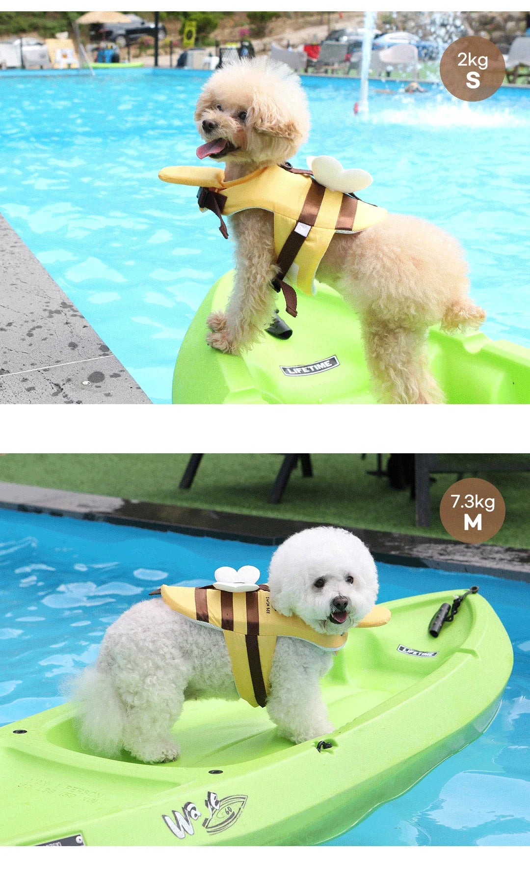 Little Bee Dog Swimsuit- Waterproof-Life Jacket- Breathable-Harness- Swimming Safety-Sizes SML-Costumes/Apparel