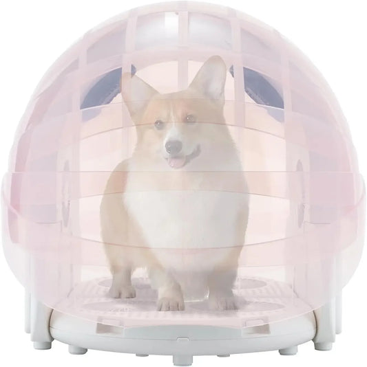 Smart Pet Dryer Box- Automatic Pet Dryer- Small Dog Drying Box with 8 Fan 4 Speed-Foldable-Hair Blow 360°- Ultra Quiet